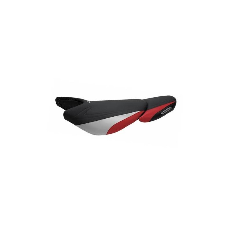 Seat cover, KAWASAKI, ULTRA-250X / ULTRA-260X, black / red carbon / silver Seat cover, KAWASAKI, ULTRA-250X / ULTRA-260X, black / red carbon / silver
