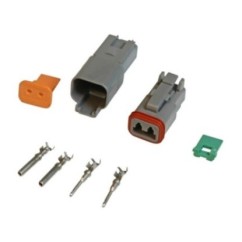 Photo Connecteur étanche Deutsch Gris 2 broches MSD - Pièces Jet Ski, accessoires et entretiens - Matos import
