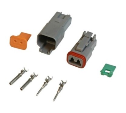 Photo Connecteur étanche Deutsch Gris 2 broches MSD - Pièces Jet Ski, accessoires et entretiens - Matos import