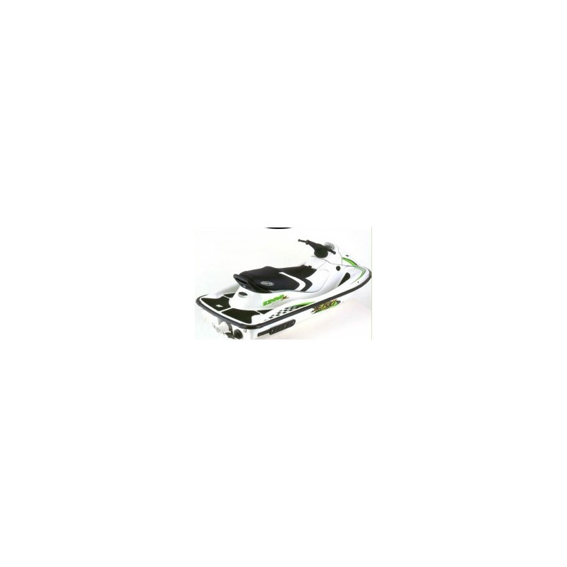 Seat cover, KAWASAKI,  STX1200R (02-05) / STX12-F (03-05) / STX900, black / white